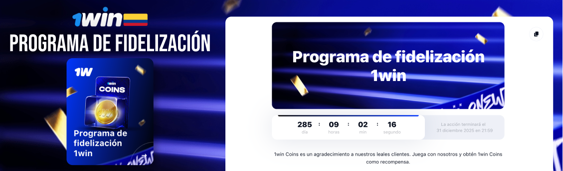 1Win programa fidelización monedas canjeables
